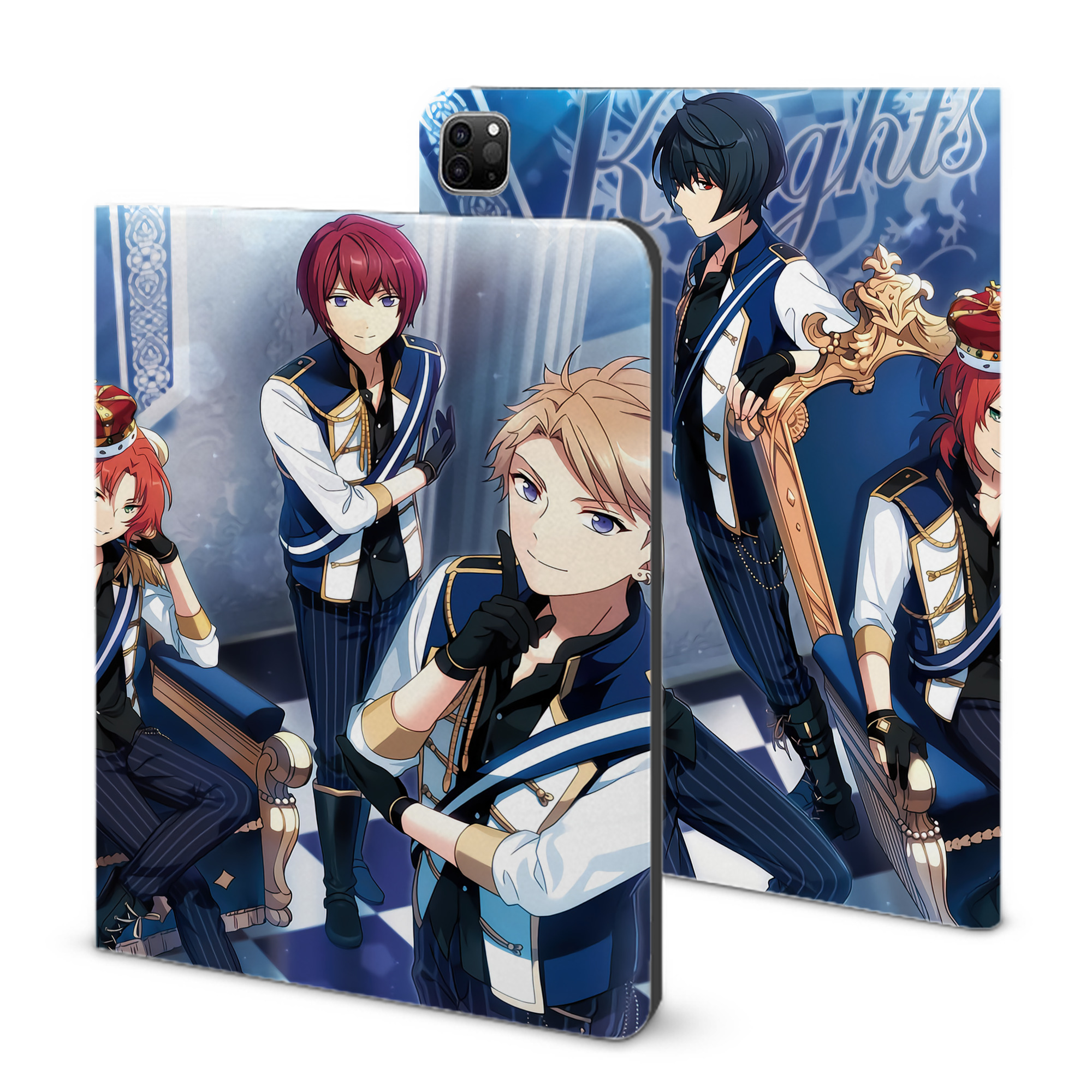 （画像用） あんさんぶるスターズ! Ensemble Stars IPad ケース ブック型 PUレザー TPU 耐衝撃 軽量 薄型 ペン収納なし 全面保護 IPad 各モデル対応